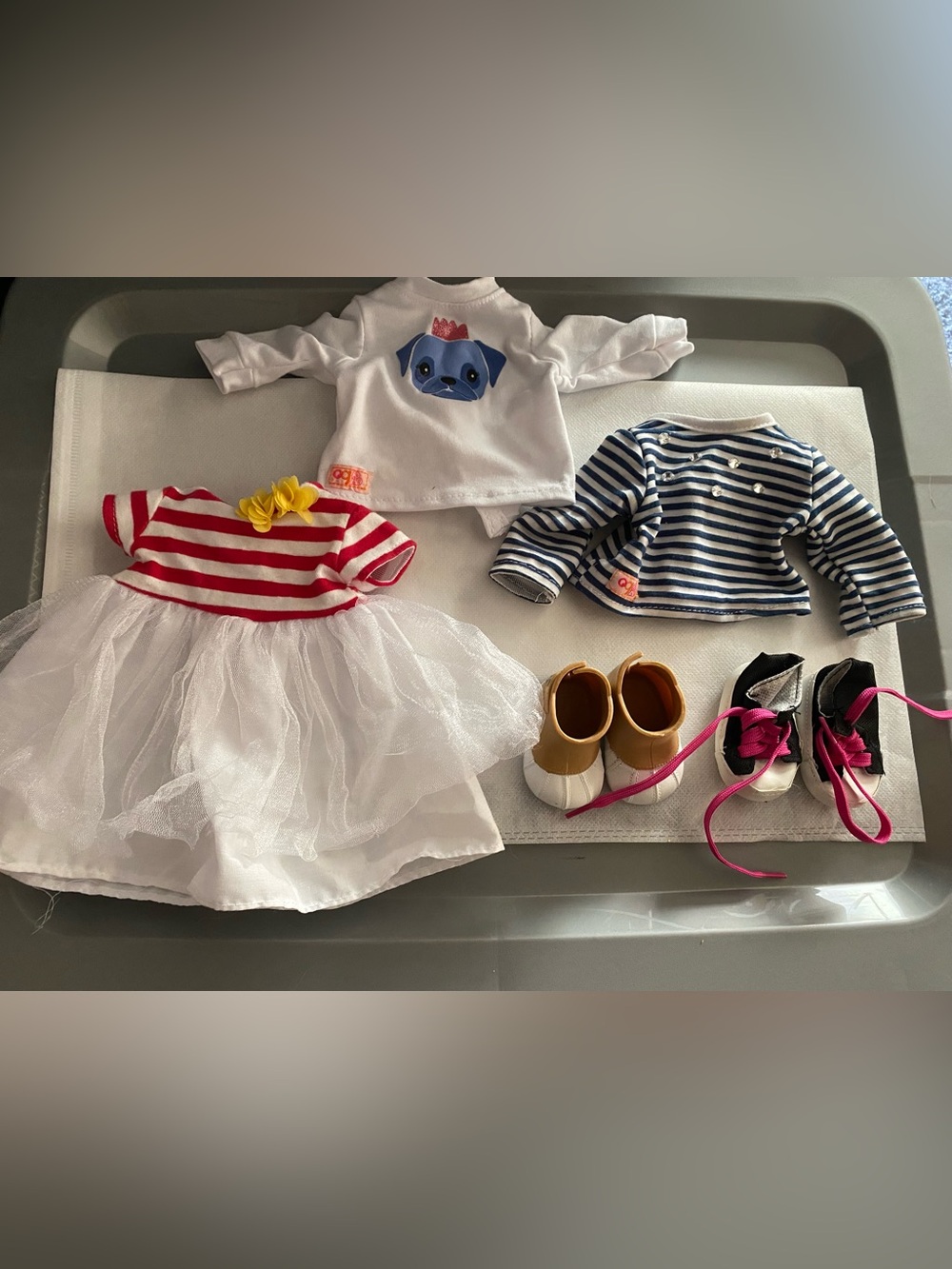OG Our Generation Clothes Shoes Lot For Dolls Shirts Boots Dress Clothing